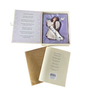 Vtg Mindspring Studio Grandmother Angel Ornament w Poem Pavilion Gift 2004 NIB